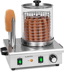 chauffe-saucisses avec brochettes en acier inoxydable pour chauffe-viennoiseries Hot Dog Maker Machine à saucisses rétro Hot Dog avec réservoir de chaleur amovible 