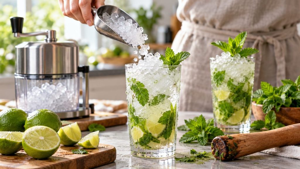 Faire un mojito à la glace pilée