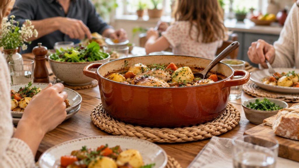 Dessous de plat : moment convivial à la maison