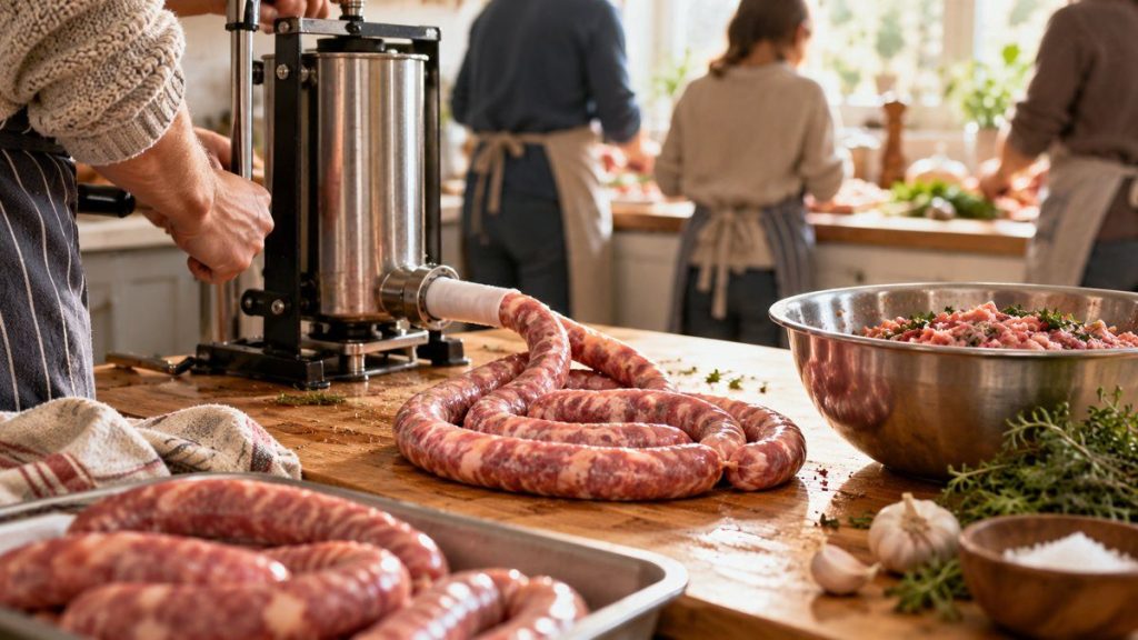 Poussoir à saucisses : moment convivial à la maison