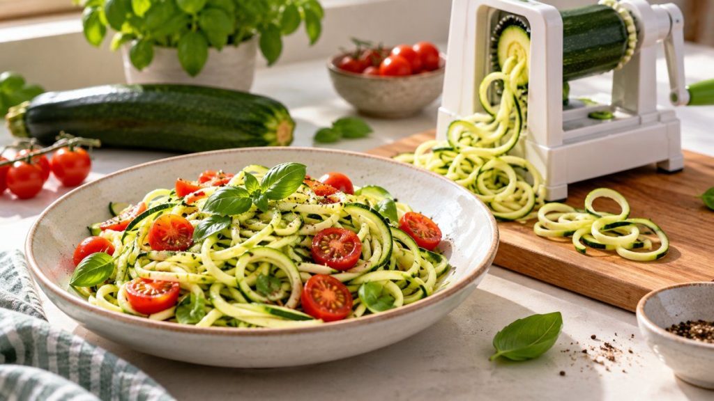 Faire des spaghettis de courgettes