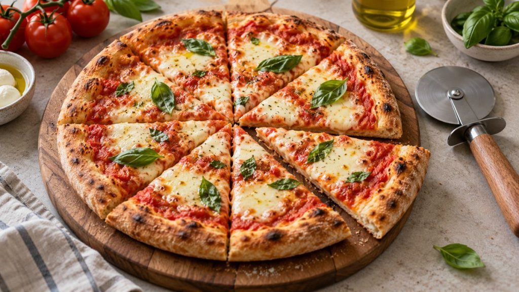 Couper une pizza en parts nettes