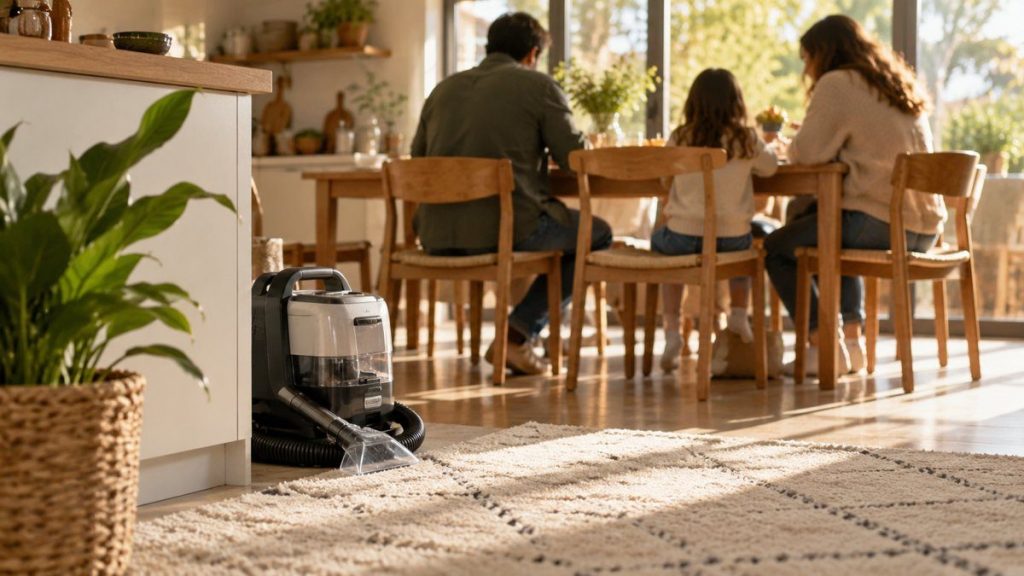 Nettoyeur de tapis : moment convivial à la maison