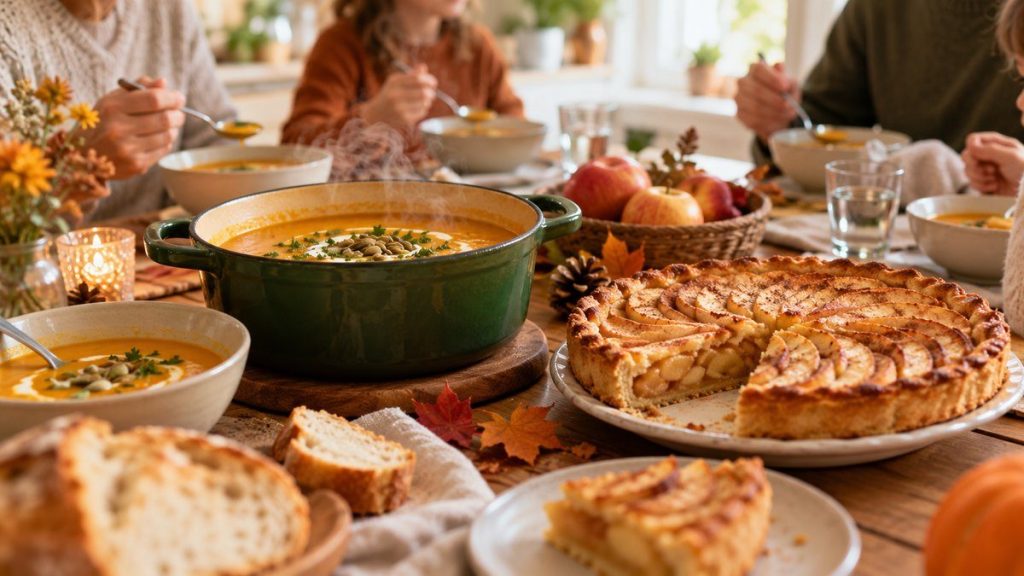 Fruits et légumes d'automne : moment convivial à la maison