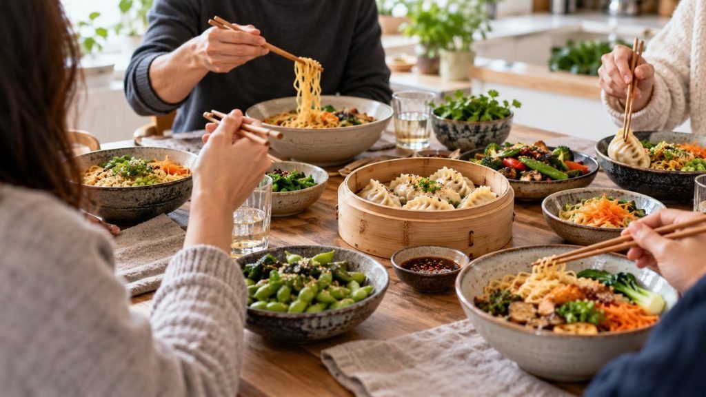 Baguettes chinoises : moment convivial à la maison