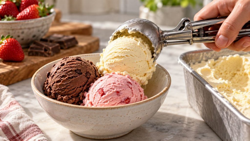 Faire de belles boules de glace
