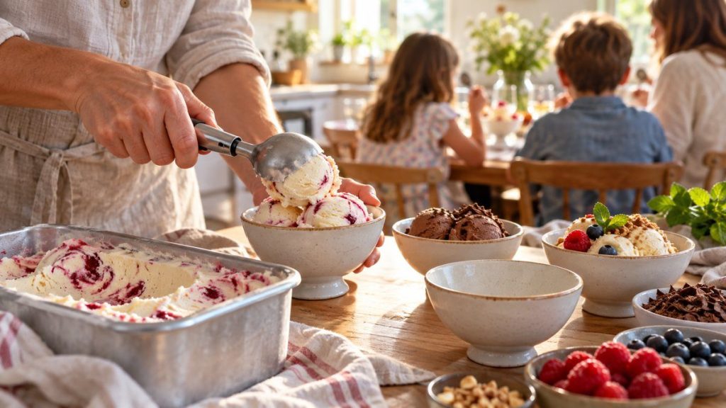 Cuillère à glace : moment convivial à la maison