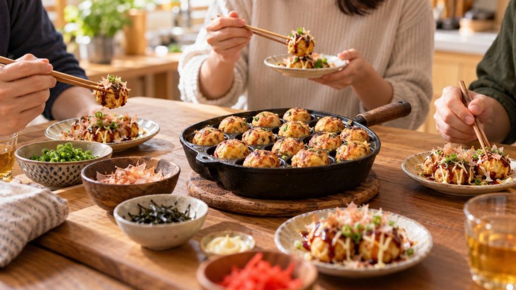 Poêle à takoyaki : moment convivial à la maison