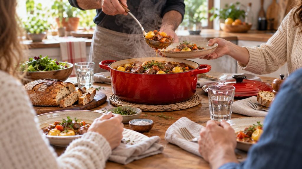 Cocotte en fonte : moment convivial à la maison