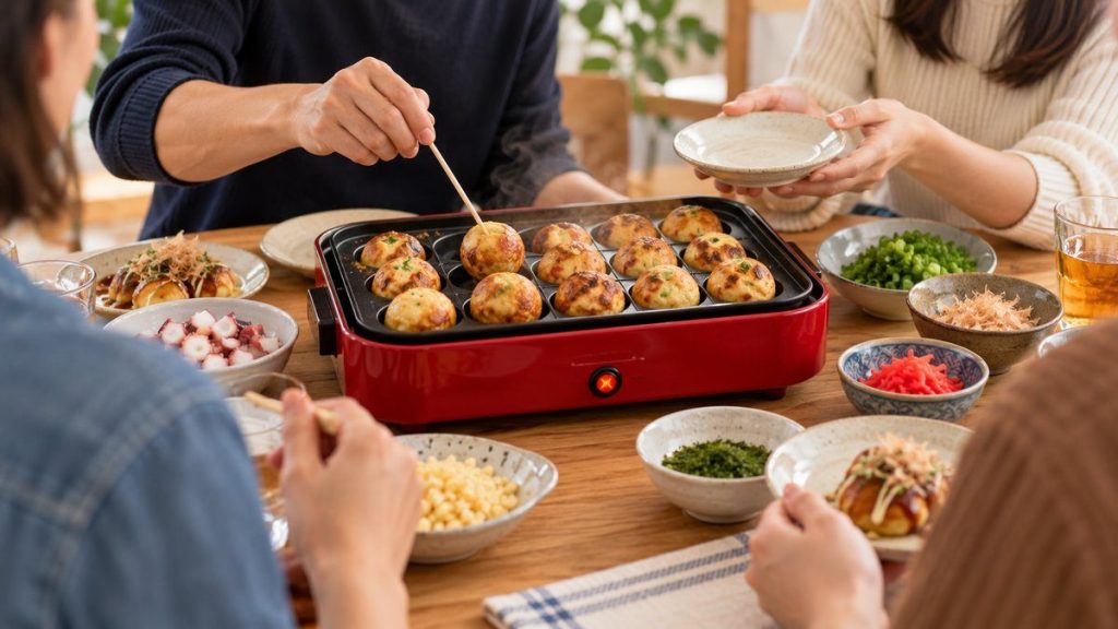 Machine à takoyaki : moment convivial à la maison
