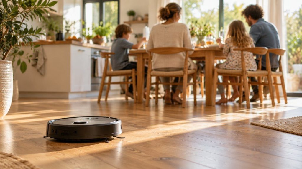 Aspirateur iRobot Roomba : moment convivial à la maison