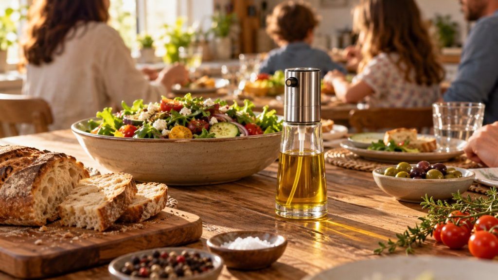 Pulvérisateur d'huile : moment convivial à la maison