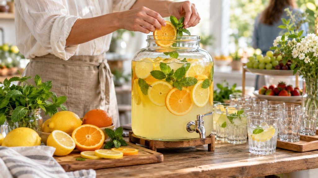 Préparer une boisson pour un buffet