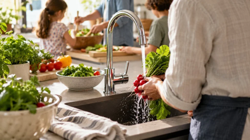 Robinet de cuisine : moment convivial à la maison
