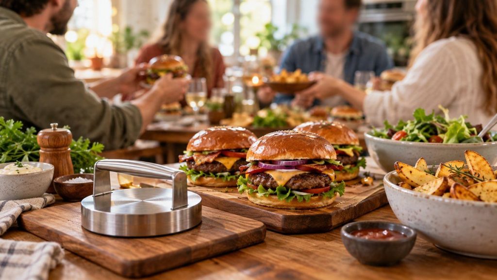 Presse à burger : moment convivial à la maison