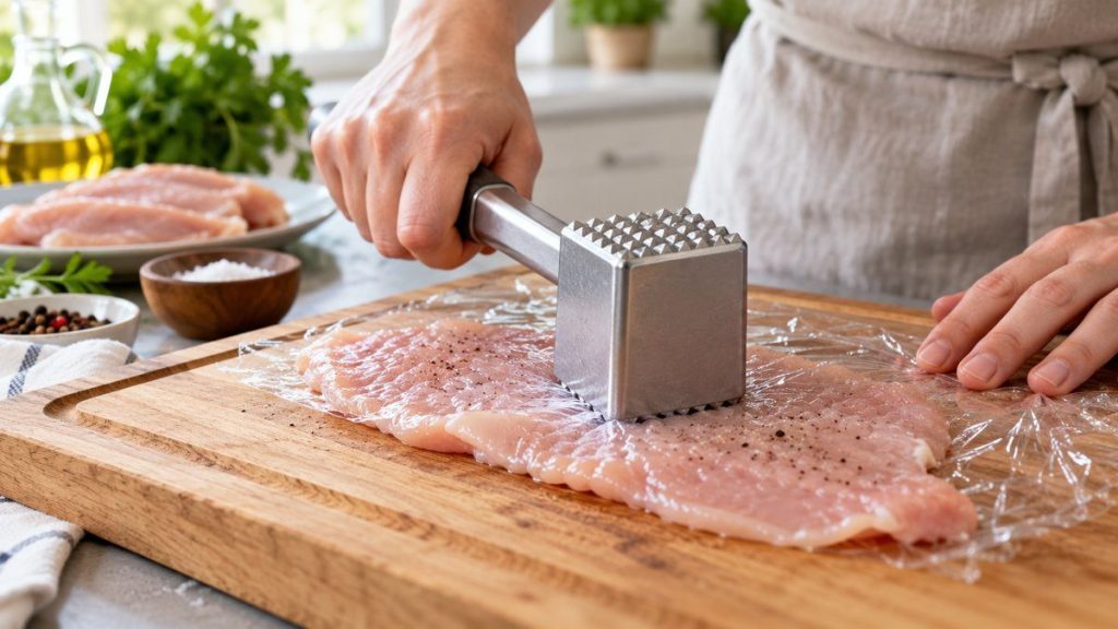 Aplatir une escalope