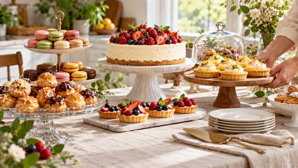 Dresser un buffet de desserts