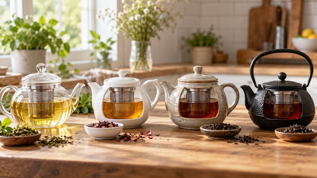 Sélection de modèles : théière avec infuseur