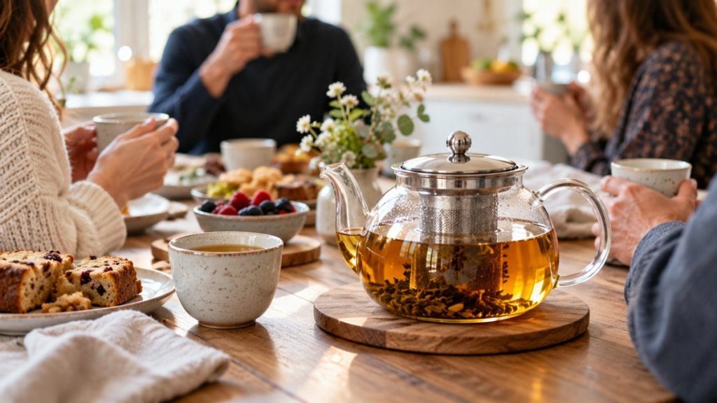Théière avec infuseur : moment convivial à la maison