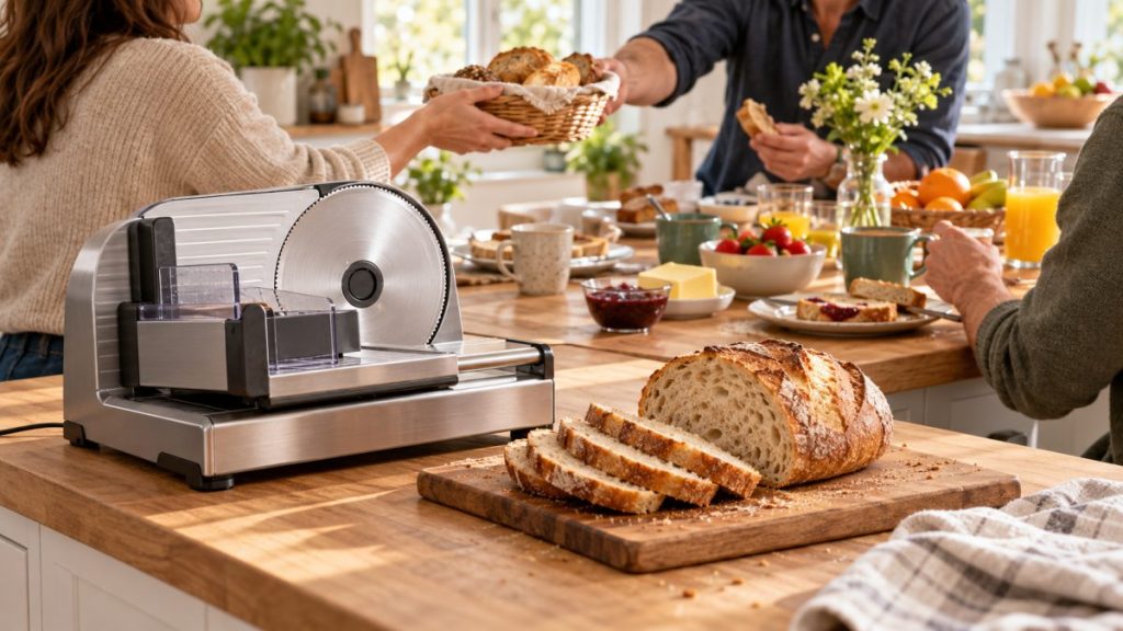 Trancheuse à pain : moment convivial à la maison