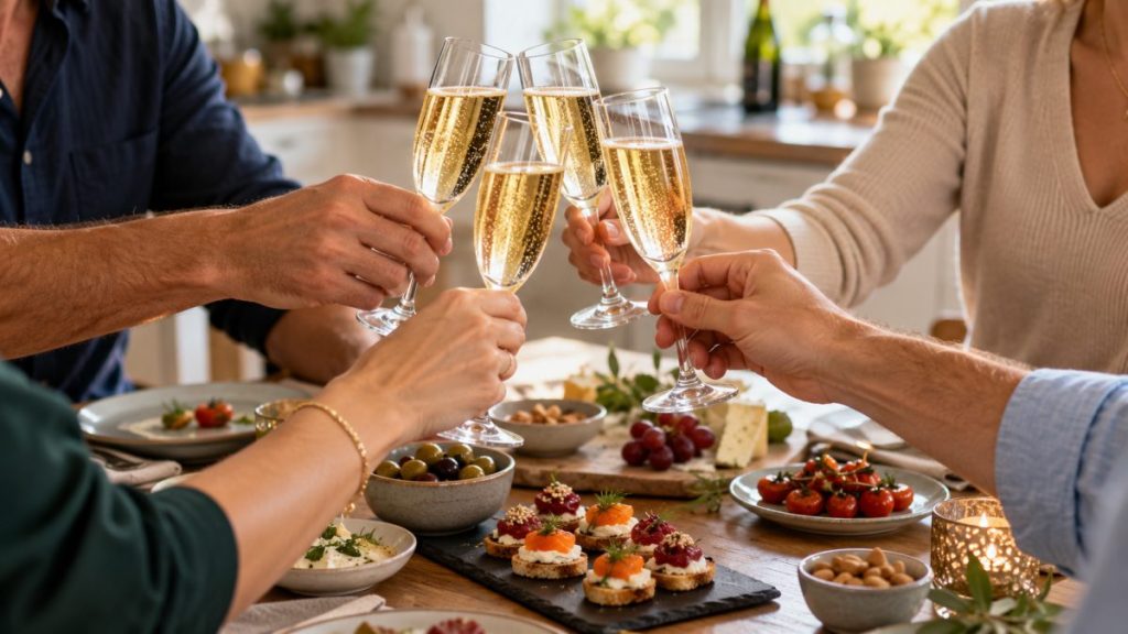 Flûte à champagne : moment convivial à la maison