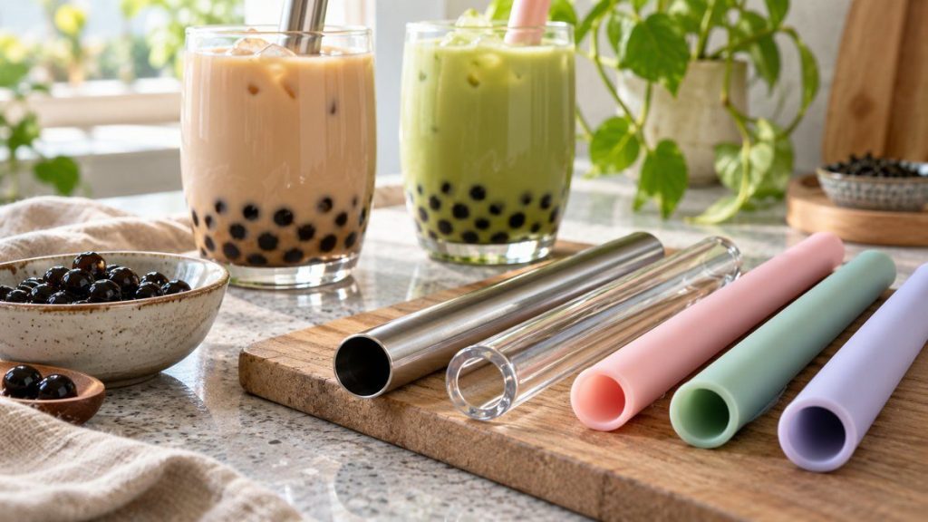 Sélection de modèles : paille bubble tea réutilisable