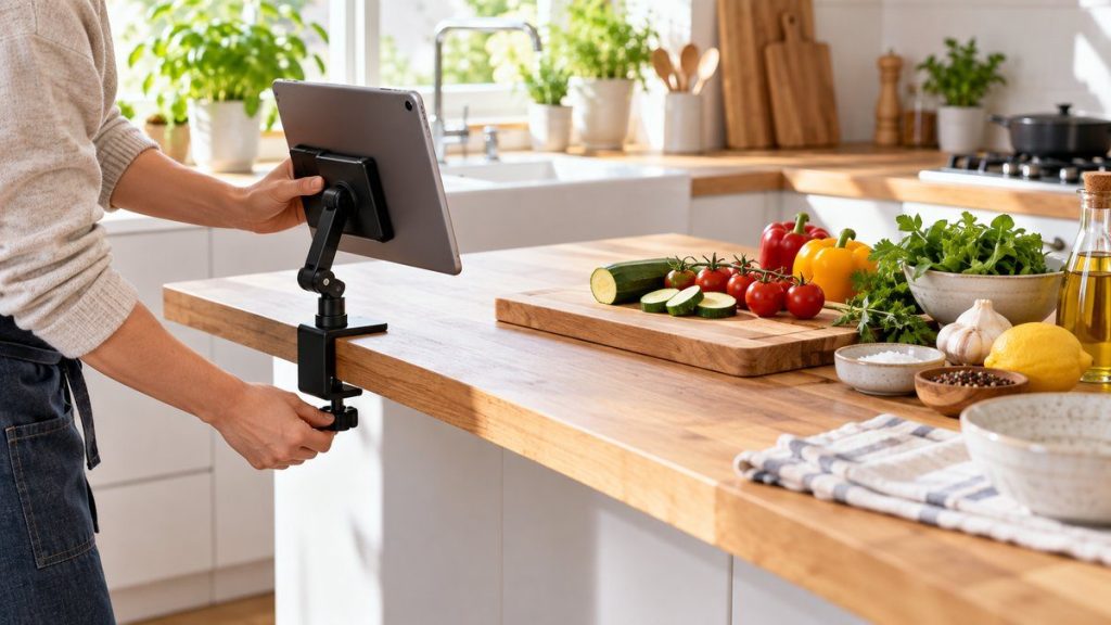 Installer sa tablette en cuisine