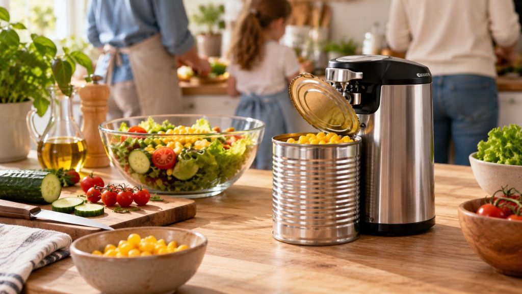 Ouvre-boîte électrique : moment convivial à la maison