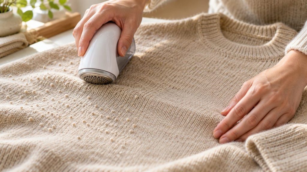 Débouloche un pull sans l'abîmer