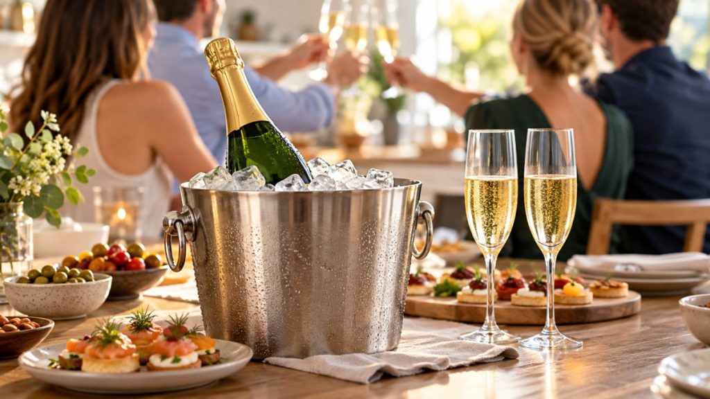 Seau à champagne : moment convivial à la maison