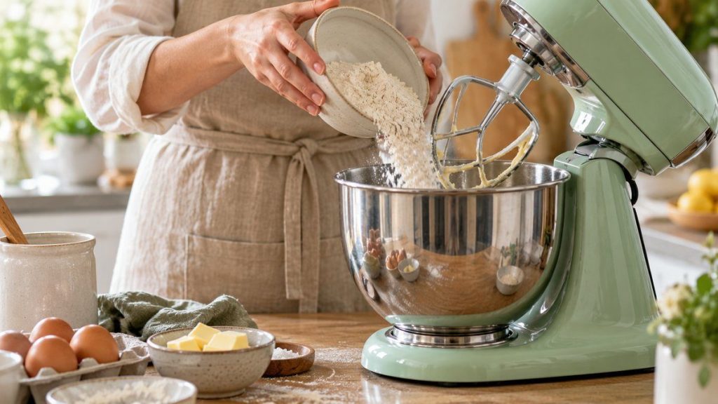 Robot pâtissier Smeg avis en situation, en gros plan