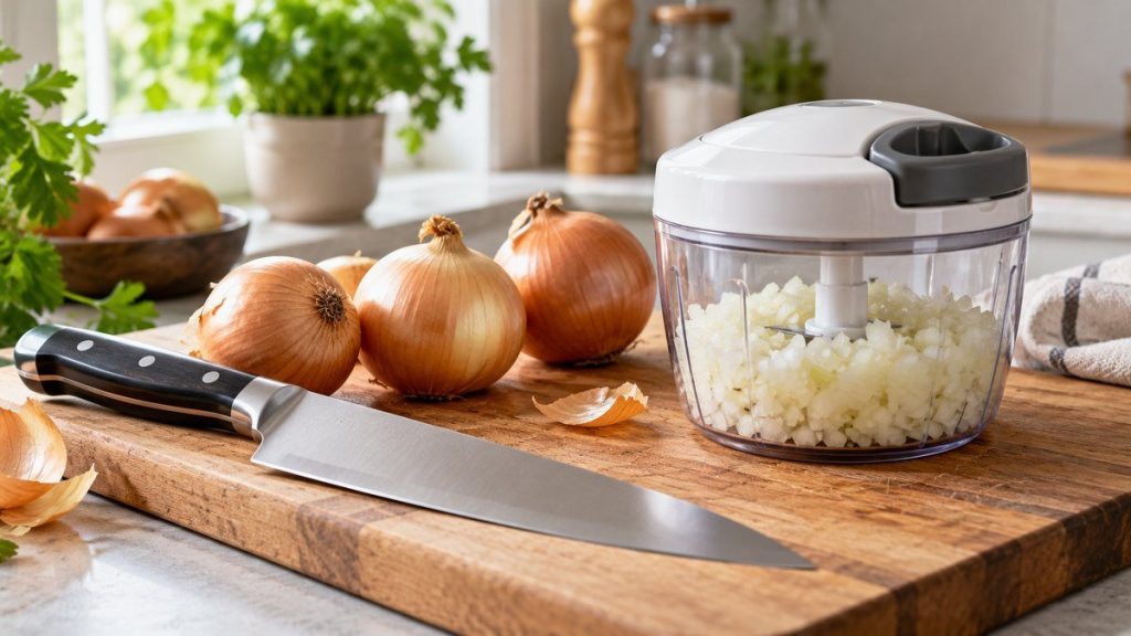 Sélection de modèles : couper un oignon en dés