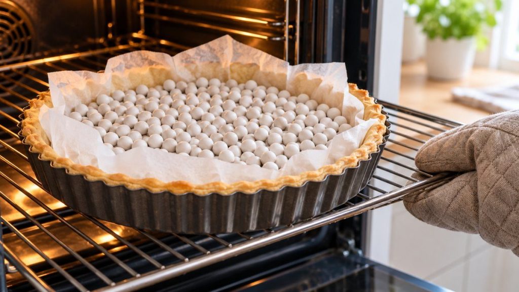 Cuire une pâte à blanc avec des billes