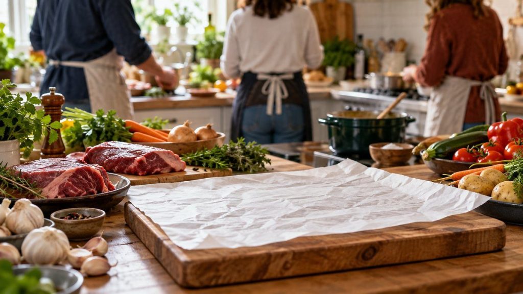 Feuille de boucher : moment convivial à la maison