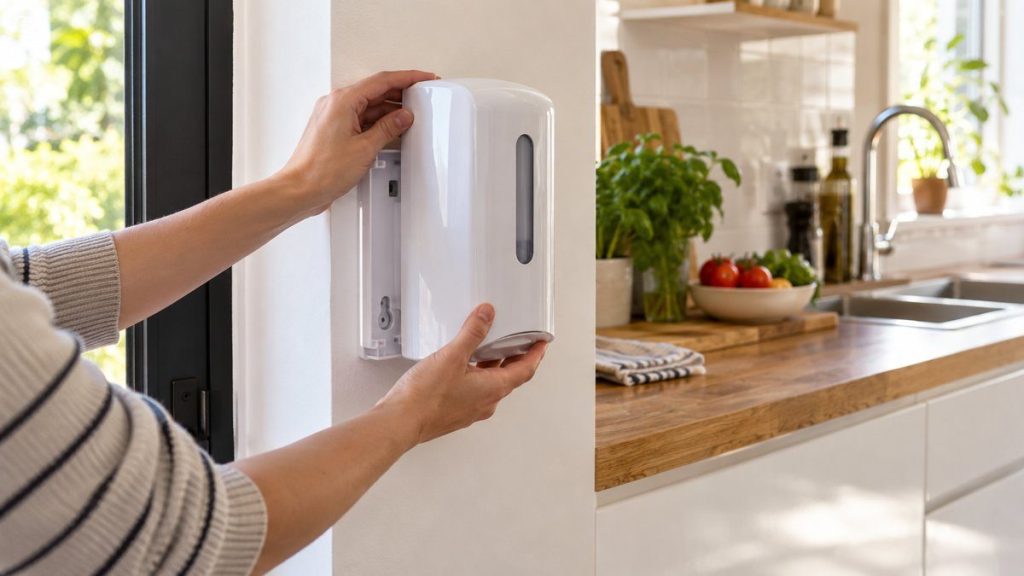 Installer un distributeur de gel