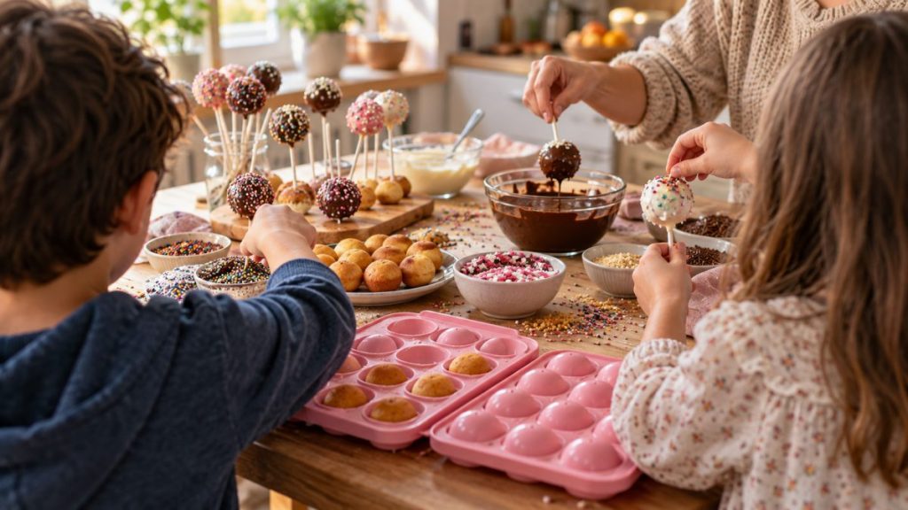 Moule à cake pops : moment convivial à la maison