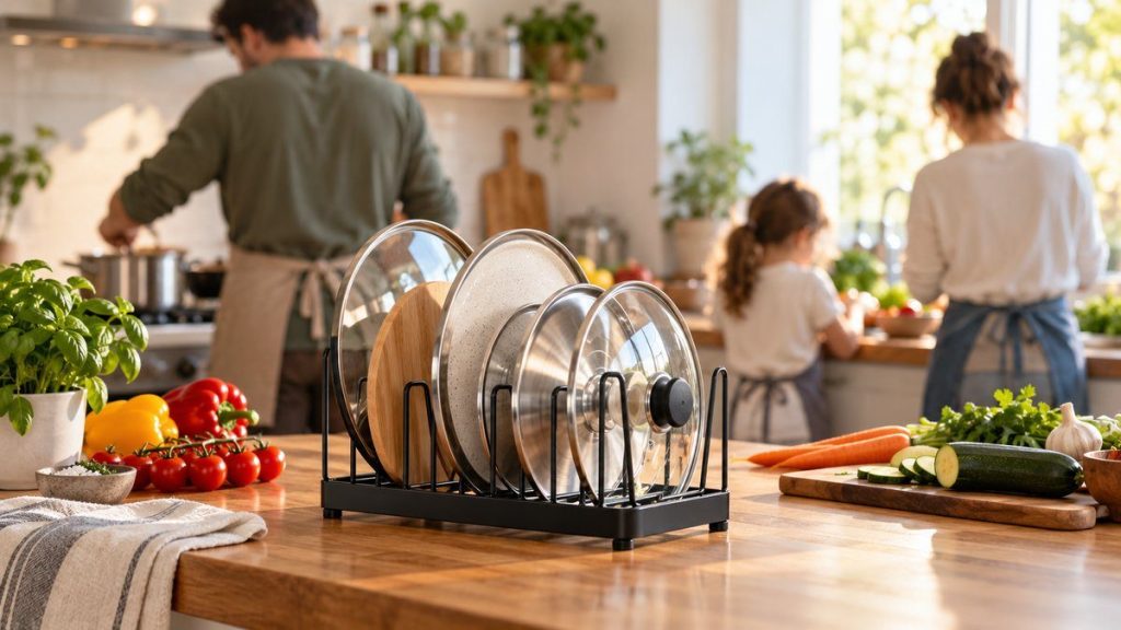 Organisateur couvercles : moment convivial à la maison