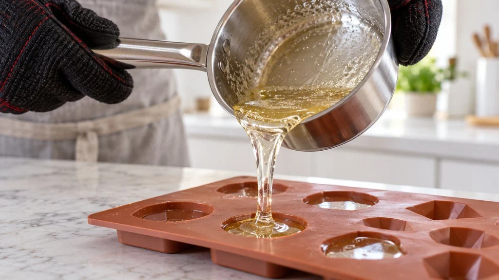 Isomalt en situation, en gros plan