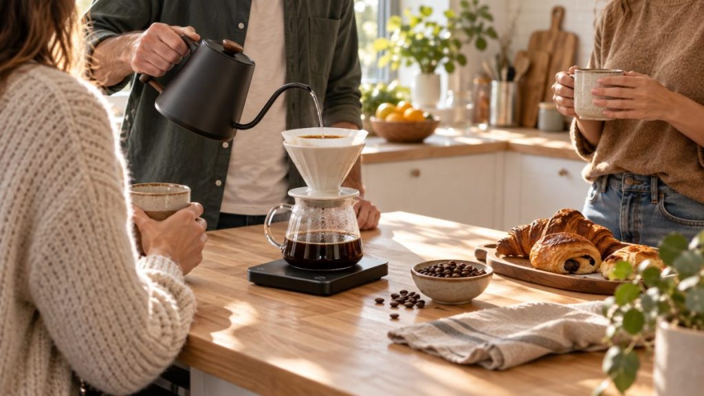 Balance à café : moment convivial à la maison