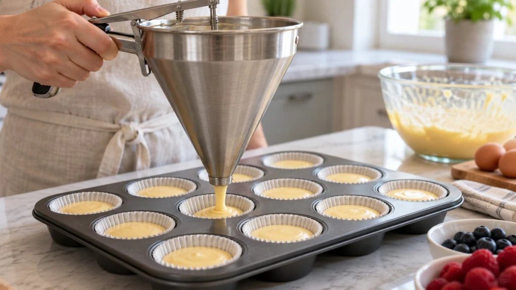 Garnir des moules à muffins