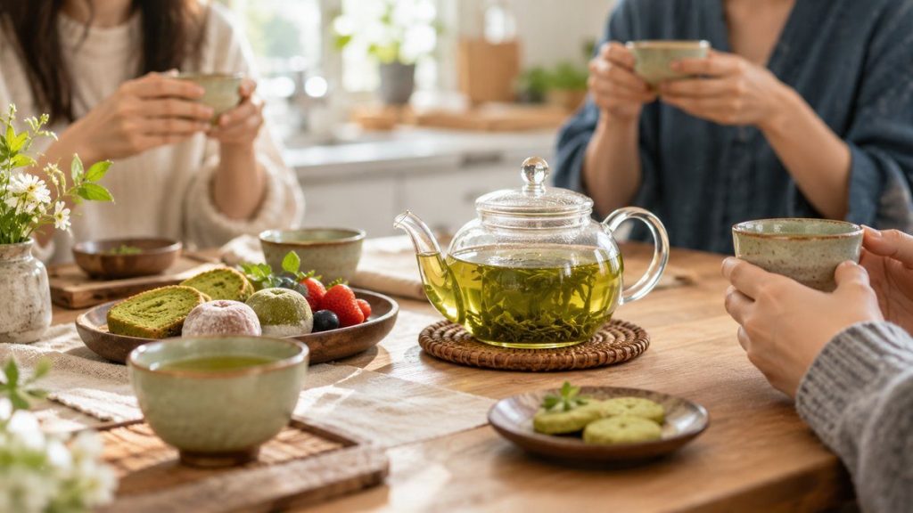 Thé vert : moment convivial à la maison