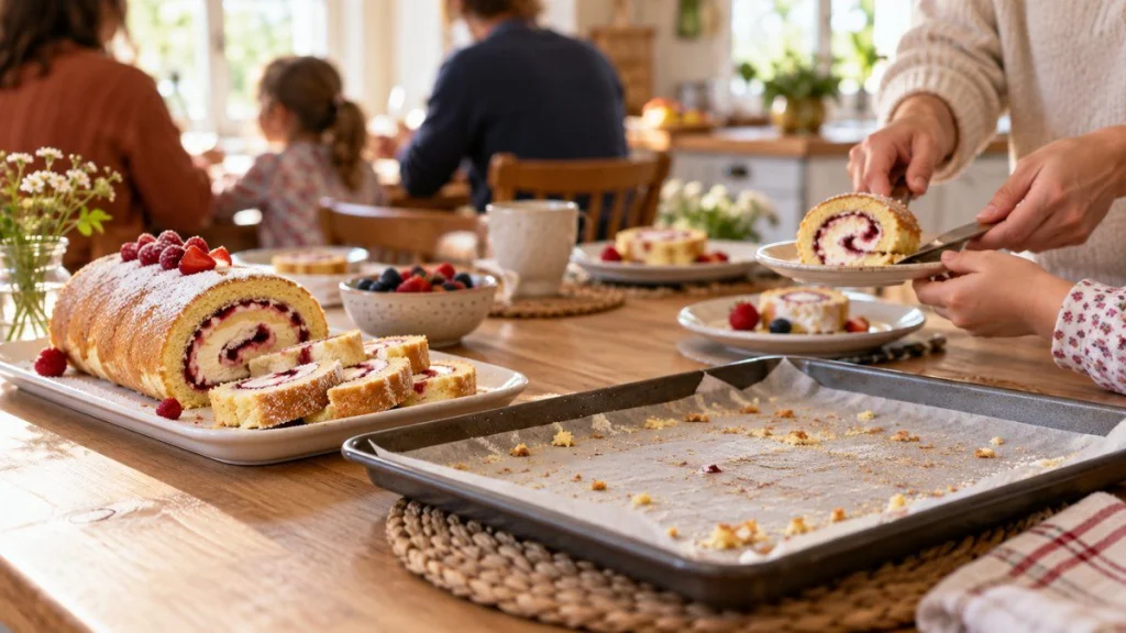 Plaque gâteau roulé : moment convivial à la maison