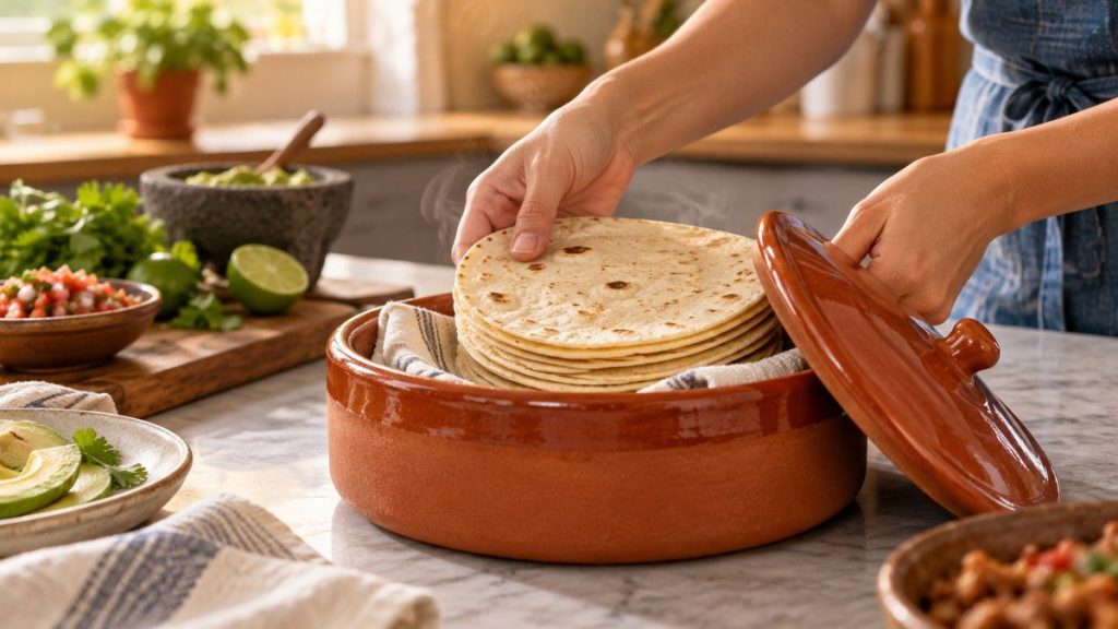 Réchauffer des tortillas