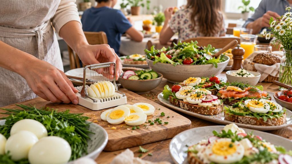 Coupe oeuf dur : moment convivial à la maison