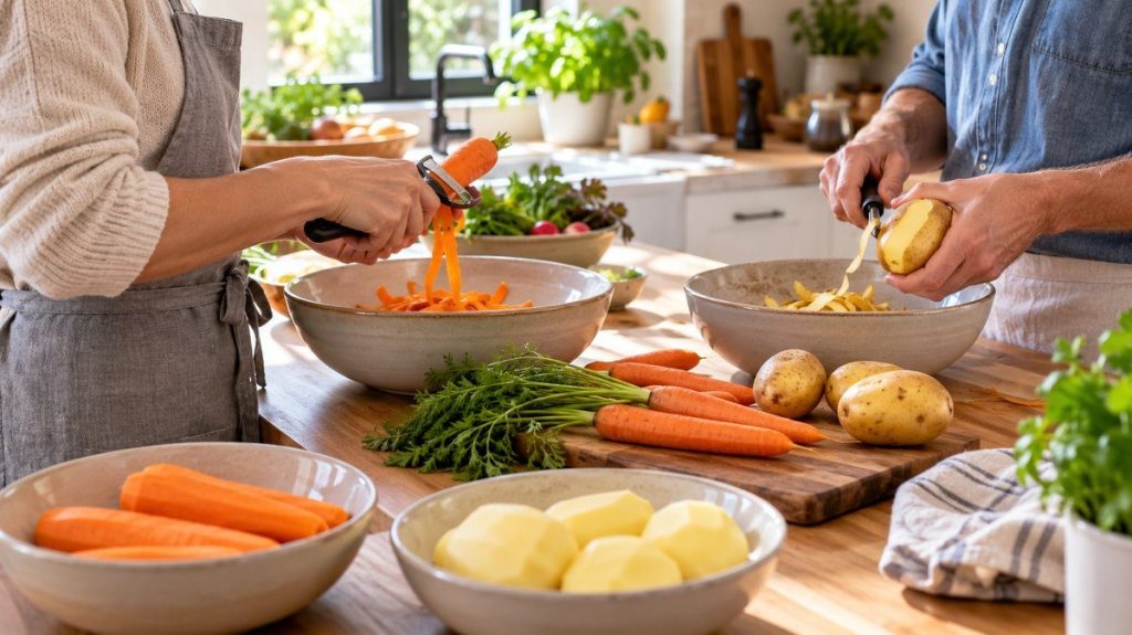 Éplucheur légumes : moment convivial à la maison