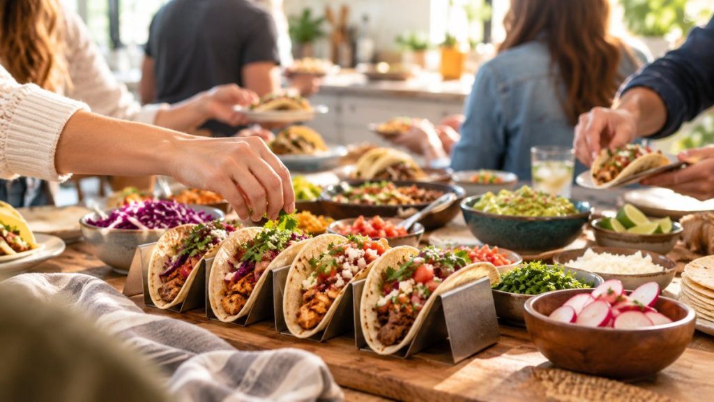 Support à tacos : moment convivial à la maison