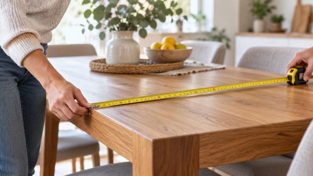 Taille de nappe en situation, en gros plan