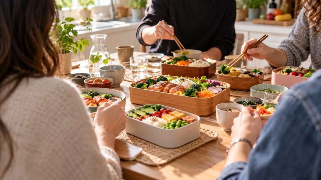 Boîte bento : moment convivial à la maison