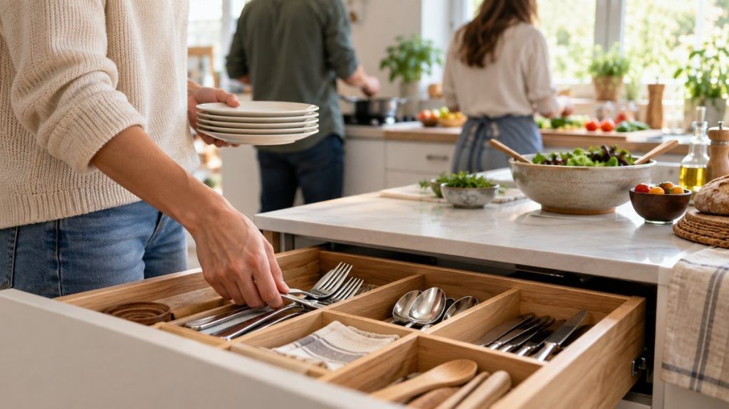 Range couverts : moment convivial à la maison