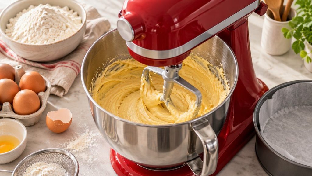 Faire une pâte à gâteau au robot